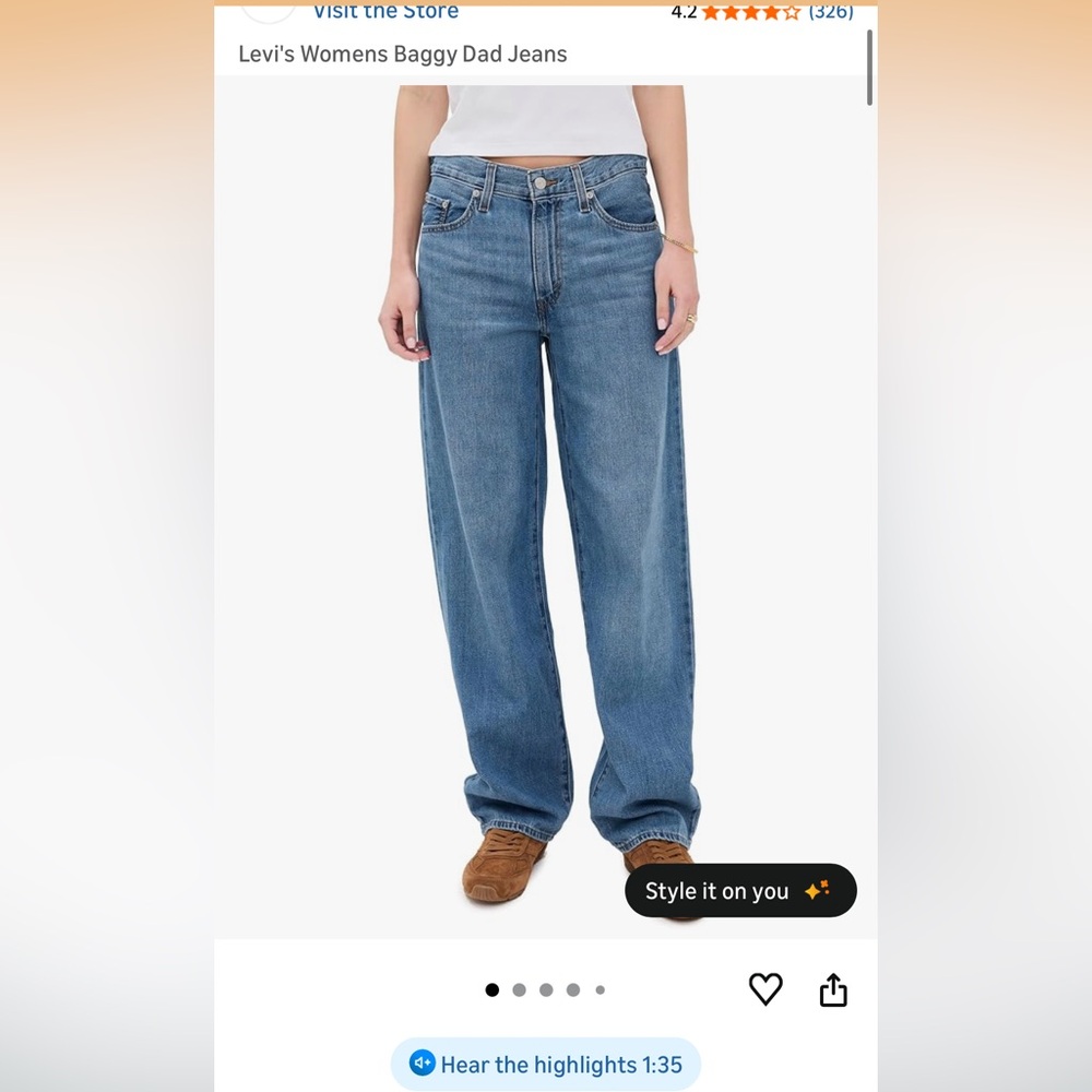 Classic High-Rise Wide Leg Jeans - Blue